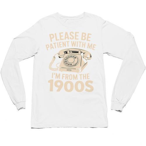 Please Be Patient With Me I'm From The 1900s Retro Humor Premium Tri-Blend Unisex Long Sleeve T-Shirt - Figerry