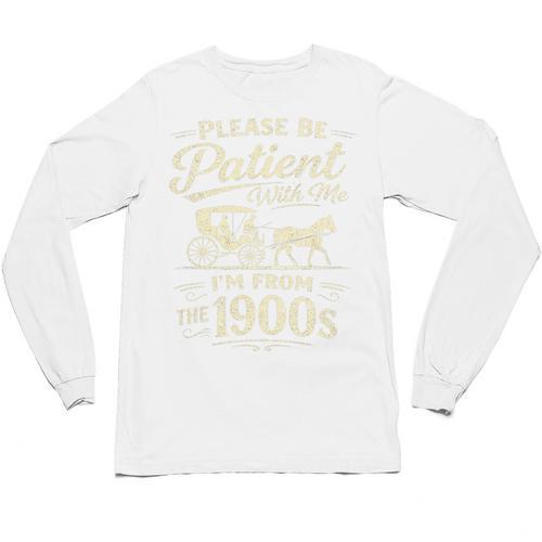 Please Be Patient With Me I'm From The 1900s Retro Premium Tri-Blend Unisex Long Sleeve T-Shirt - Figerry