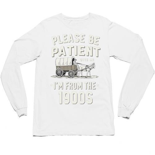 Please Be Patient I'm From The 1900s Retro Premium Tri-Blend Unisex Long Sleeve T-Shirt - Figerry
