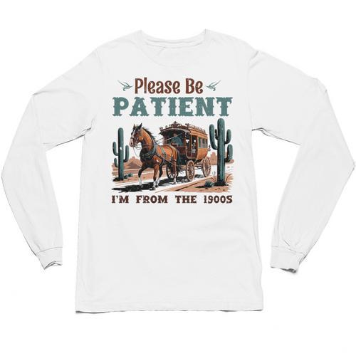 Please Be Patient I'm From The 1900s Stagecoach Western Vint Premium Tri-Blend Unisex Long Sleeve T-Shirt - Figerry