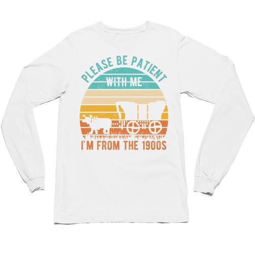 PLEASE BE PATIENT I'M FROM THE 1900s Vintage 1900s 90s Premium Tri-Blend Unisex Long Sleeve T-Shirt - Figerry