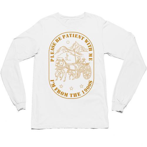 Please Be Patient I'm From The 1900s Vintage Country Gag Tee Premium Tri-Blend Unisex Long Sleeve T-Shirt - Figerry