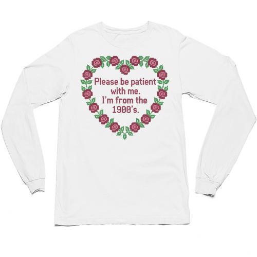 Please Be Patient With Me I'm From The 1900S Vintage Floral Premium Tri-Blend Unisex Long Sleeve T-Shirt - Figerry