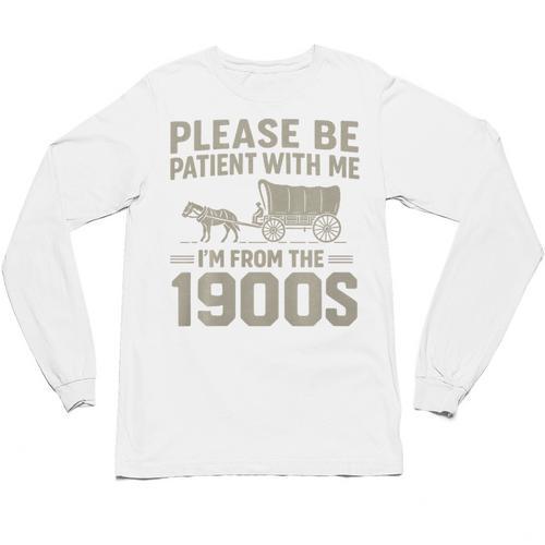 Please Be Patient I'm From The 1900s Vintage Over The Hill Premium Tri-Blend Unisex Long Sleeve T-Shirt - Figerry