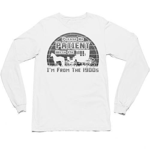 Please Be Patient With Me I'm From The 1900s Vintage Retro Raglan Baseball Tee Unisex Long Sleeve T-Shirt - Figerry