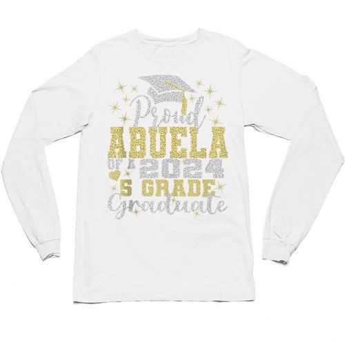 Proud Abuela Of 5th Grade Graduate 2024 Family Graduation Unisex Long Sleeve T-Shirt - Best Gift Smart