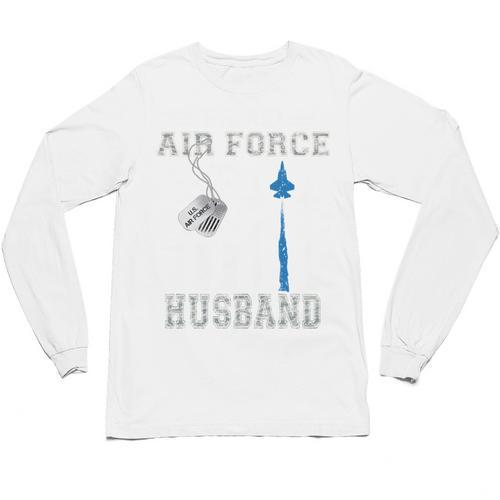Proud Air Force Husband US Air Force Graduation Husband Unisex Long Sleeve T-Shirt - Best Gift Smart