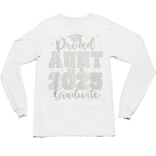 Proud Aunt Of a 2025 Graduate Grad Prom Senior Graduation Premium Tri-Blend Unisex Long Sleeve T-Shirt - Best Gift Smart