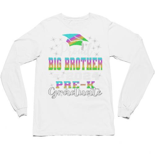 Proud Big Brother Of PreK School Graduate 2024 Graduation Premium Unisex Long Sleeve T-Shirt - Best Gift Smart