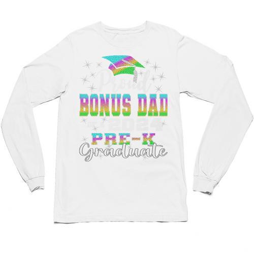 Proud Bonus Dad Of PreK School Graduate 2024 Graduation Premium Unisex Long Sleeve T-Shirt - Best Gift Smart