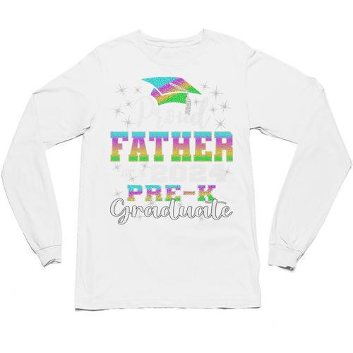 Proud Father Of PreK School Graduate 2024 Graduation Father Premium Unisex Long Sleeve T-Shirt - Best Gift Smart