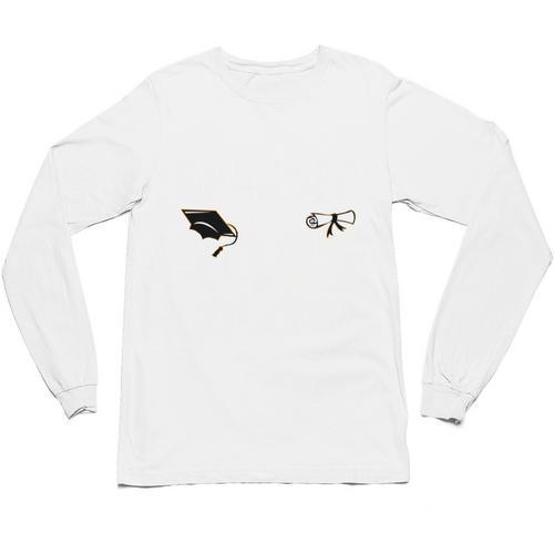 Proud Grandma Of A 2025 College Graduate Graduation Unisex Long Sleeve T-Shirt - Best Gift Smart