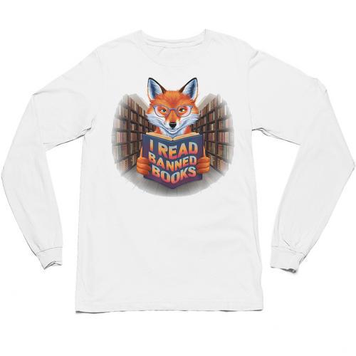 I Read Banned Books Sly Fox Reading Books Unisex Long Sleeve T-Shirt - Bookorys