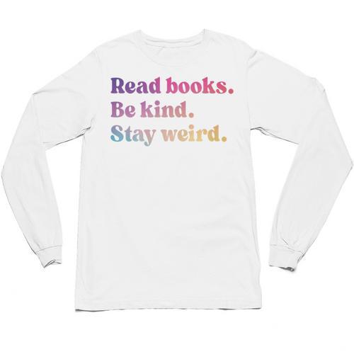 Read Books Be Kind Stay Weird Book Lover Premium Tri-Blend Unisex Long Sleeve T-Shirt - Bookorys AU