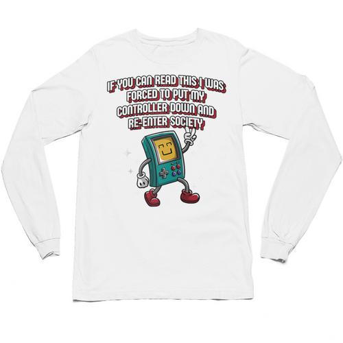 If You Can Read This Gamer Humor Gaming Introvert Raglan Baseball Tee Unisex Long Sleeve T-Shirt - Raresse