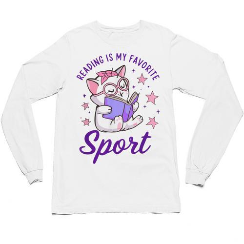 Reading Is My Favorite Sport Saying Quote Book Lovers Unisex Long Sleeve T-Shirt - Bookorys AU