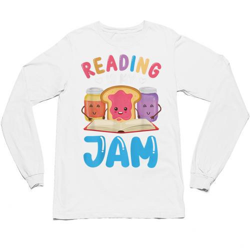Reading Is My Jam I Love To Read Books Boy Girl Unisex Long Sleeve T-Shirt - Bookorys