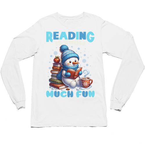 Reading Is Snow Much Fun Christmas Xmas Book Reading Unisex Long Sleeve T-Shirt - Bookorys