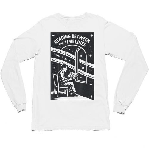 Reading Between The Timelines Time Travel Books Unisex Long Sleeve T-Shirt - Bookorys AU