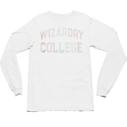 Retro Antisocial WIZARDRY COLLEGE Introvert Sarcastic Unisex Long Sleeve T-Shirt - Raresse