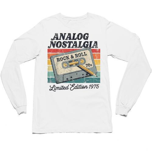 Retro Cassette Case 70s Vintage Music Analog Nostalgia Unisex Long Sleeve T-Shirt - Figerry