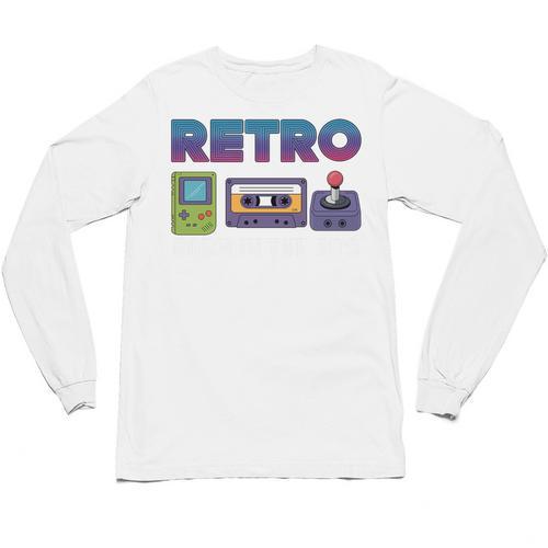 Retro Gaming Nostalgia Tee Perfect For Vintage Lovers Premium Tri-Blend Unisex Long Sleeve T-Shirt - Figerry