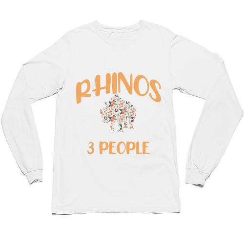 I Like Rhinos And Maybe 3 People Introvert Animal Unisex Long Sleeve T-Shirt - Raresse