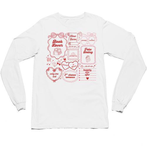 Romance Book Tropes Unisex Long Sleeve T-Shirt - Bookorys CA