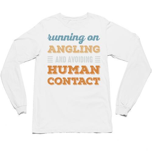 Running On Angling Social Introvert Humor Vintage Unisex Long Sleeve T-Shirt - Raresse