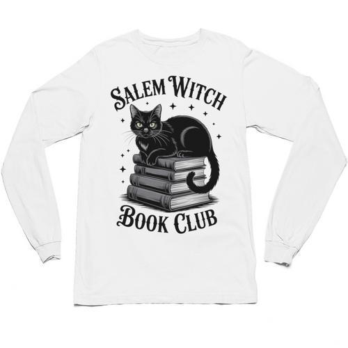 Salem Witch Book Club Bookish Halloween Cat Women Unisex Long Sleeve T-Shirt - Bookorys