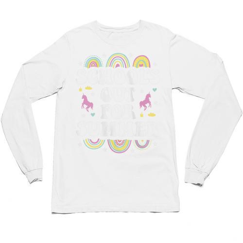 School's Out For Summer Unicorn Graduation Teacher Student Unisex Long Sleeve T-Shirt - Best Gift Smart