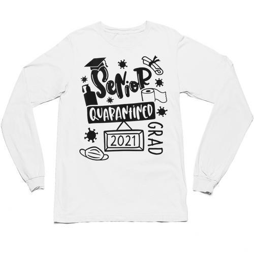 Senior 2021 Graduate 12th Grade Quarantine Senior Graduation Unisex Long Sleeve T-Shirt - Best Gift Smart