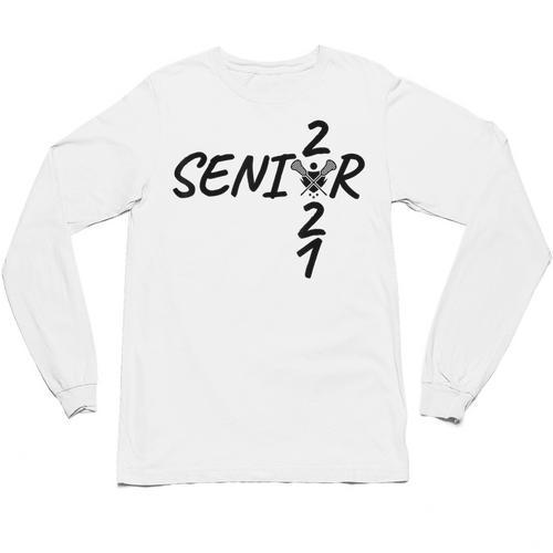Senior 2021 Lacrosse Sticks And Ball Graduation Unisex Long Sleeve T-Shirt - Best Gift Smart