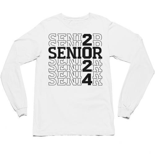 Senior 2024 Class Of 2024 Graduation 2024 Women Boy Girl Unisex Long Sleeve T-Shirt - Best Gift Smart
