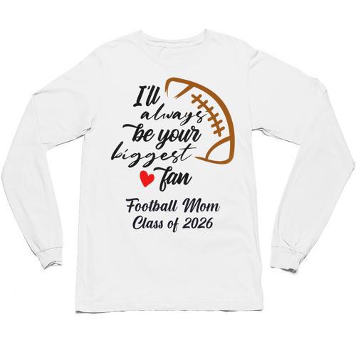 Senior Football Mom Class Of 2026 Graduation Graduate Unisex Long Sleeve T-Shirt - Best Gift Smart