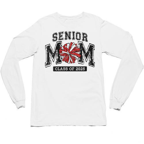 Senior Mom 2025 Cheer Mama Class Of 2025 Graduation Unisex Long Sleeve T-Shirt - Best Gift Smart