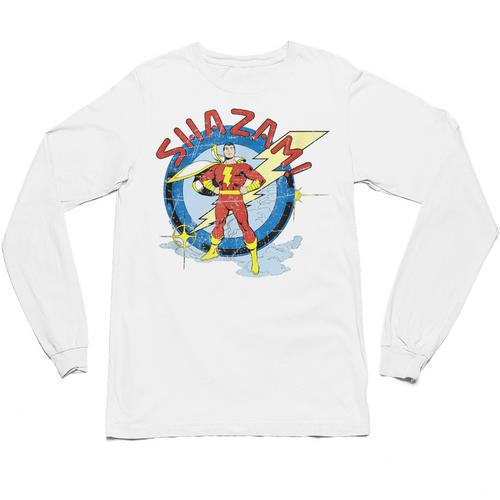 Shazam Comic Book Art Heroic Portrait Vintage Unisex Long Sleeve T-Shirt - Bookorys DE
