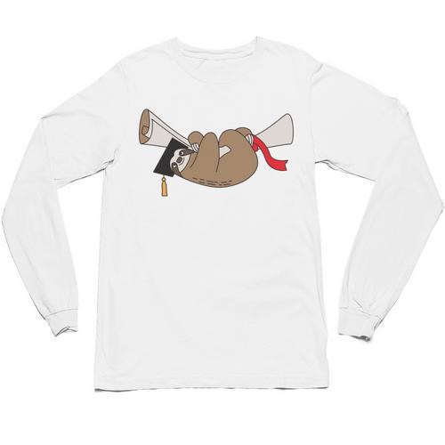 Sloth Graduation Shirt I Did It Diploma Grad Unisex Long Sleeve T-Shirt - Best Gift Smart