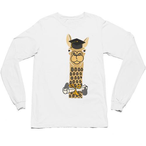SmileteesGrad Llama Graduation T-Shirt Unisex Long Sleeve T-Shirt - Best Gift Smart