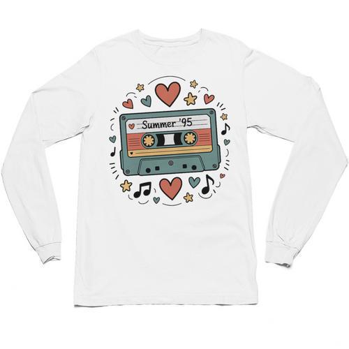 Summer ’95 Retro Cassette Tape Nostalgia Music Lover Premium Tri-Blend Unisex Long Sleeve T-Shirt - Figerry