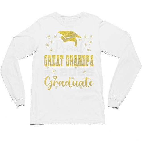 Super Proud Great Grandpa Of 2025 Graduate Graduation Family Premium Unisex Long Sleeve T-Shirt - Best Gift Smart