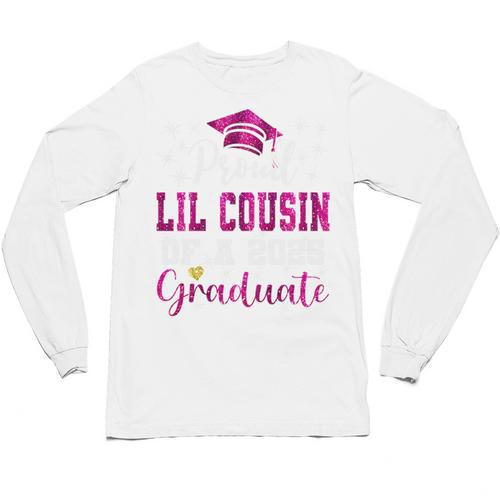 Super Proud Little Cousin Of 2025 Graduate Graduation Family Premium Tri-Blend Unisex Long Sleeve T-Shirt - Best Gift Smart