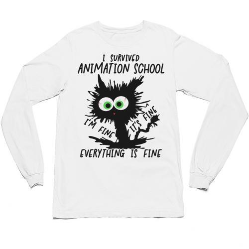 I Survived Animation School Graduation 2026 Unisex Long Sleeve T-Shirt - Best Gift Smart