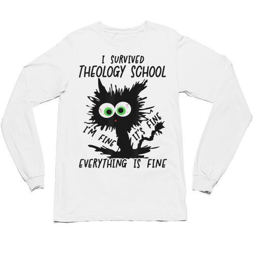 I Survived Theology School Graduation 2025 Unisex Long Sleeve T-Shirt - Best Gift Smart