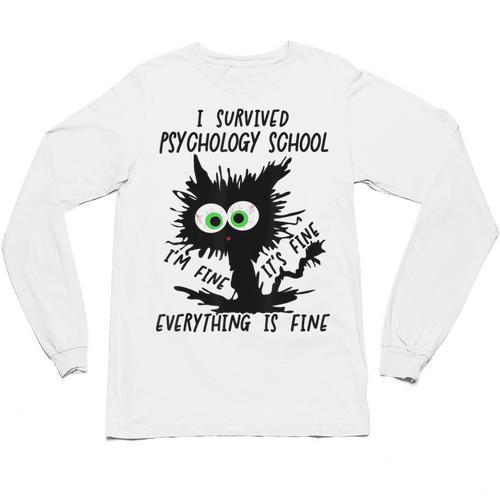 I Survived Psychology School Graduation 2026 2027 Unisex Long Sleeve T-Shirt - Best Gift Smart