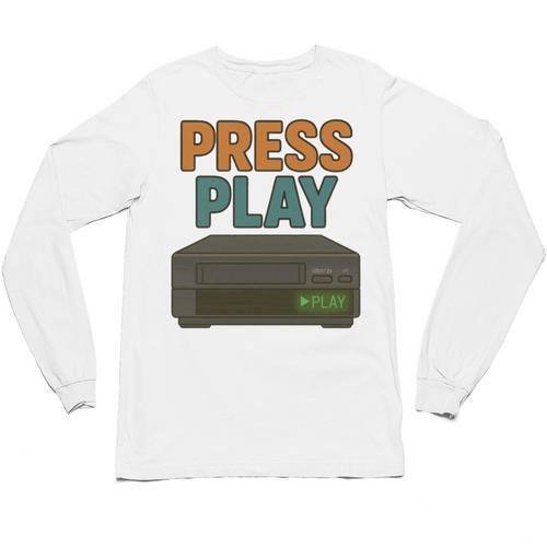 VHS Cassette Retro Analog Nostalgia Theme Unisex Long Sleeve T-Shirt - Figerry