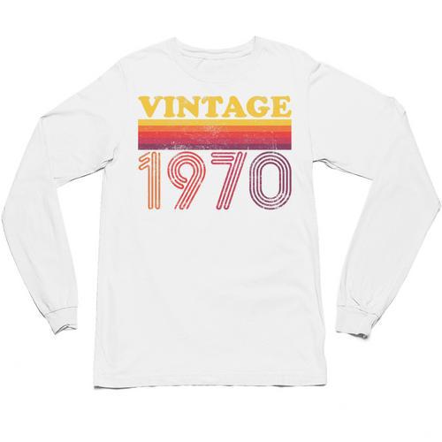 Vintage 1970 Retro Style 70's Born Nostalgia Vibes Birthday Premium Tri-Blend Unisex Long Sleeve T-Shirt - Figerry