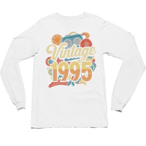 Vintage 1995 Retro Classic 90s Nostalgia Throwback Vibe Premium Tri-Blend Unisex Long Sleeve T-Shirt - Figerry