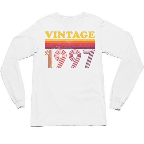 Vintage 1997 Retro Style 90's Born Nostalgia Vibes Birthday Premium Tri-Blend Unisex Long Sleeve T-Shirt - Figerry