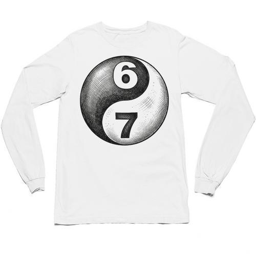 Vintage 6 7 Sketch Yin Yang Namaste Six Seven Nostalgia Unisex Long Sleeve T-Shirt - Figerry